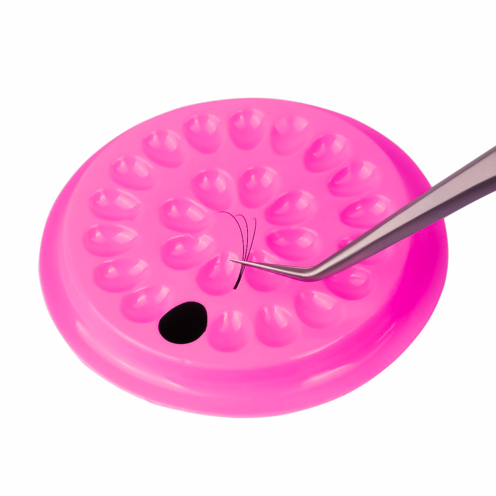 Palett med lim för engångsbruk - rosa - 10 st | Smart Lashes