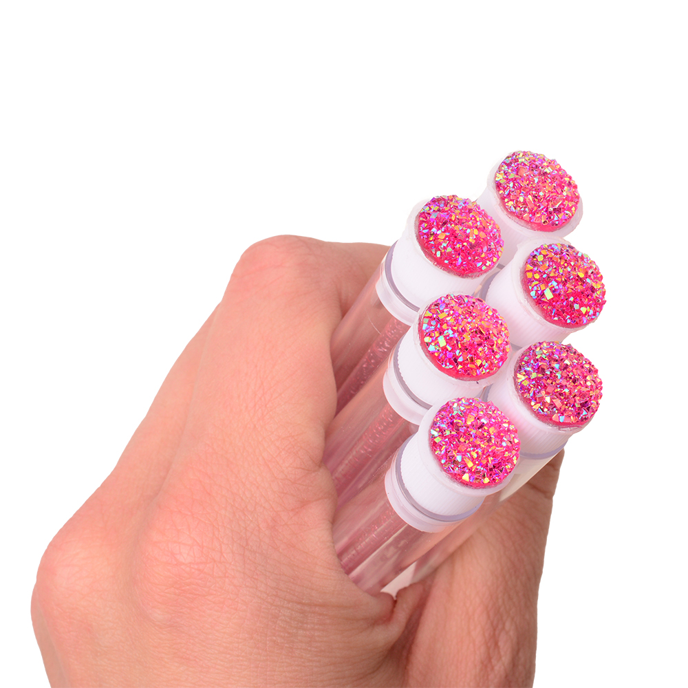 Mascaraborste med lock - rosa glitter | Smart Lashes