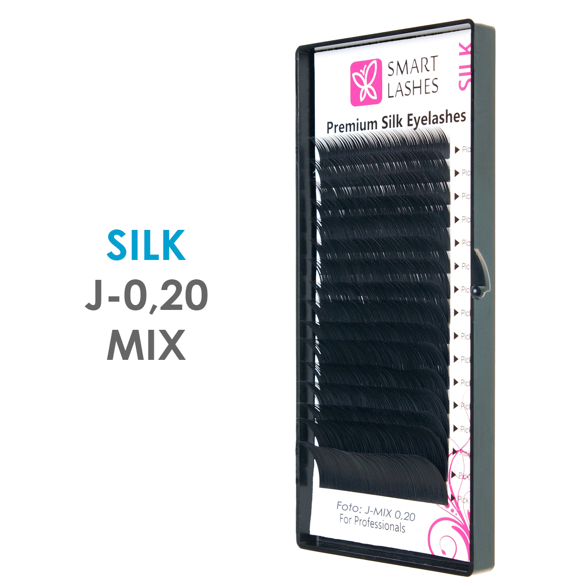 Silke - J - 0,20 mm x 8-15 mm MIX - ögonfransar 16 linjer | Smart Lashes