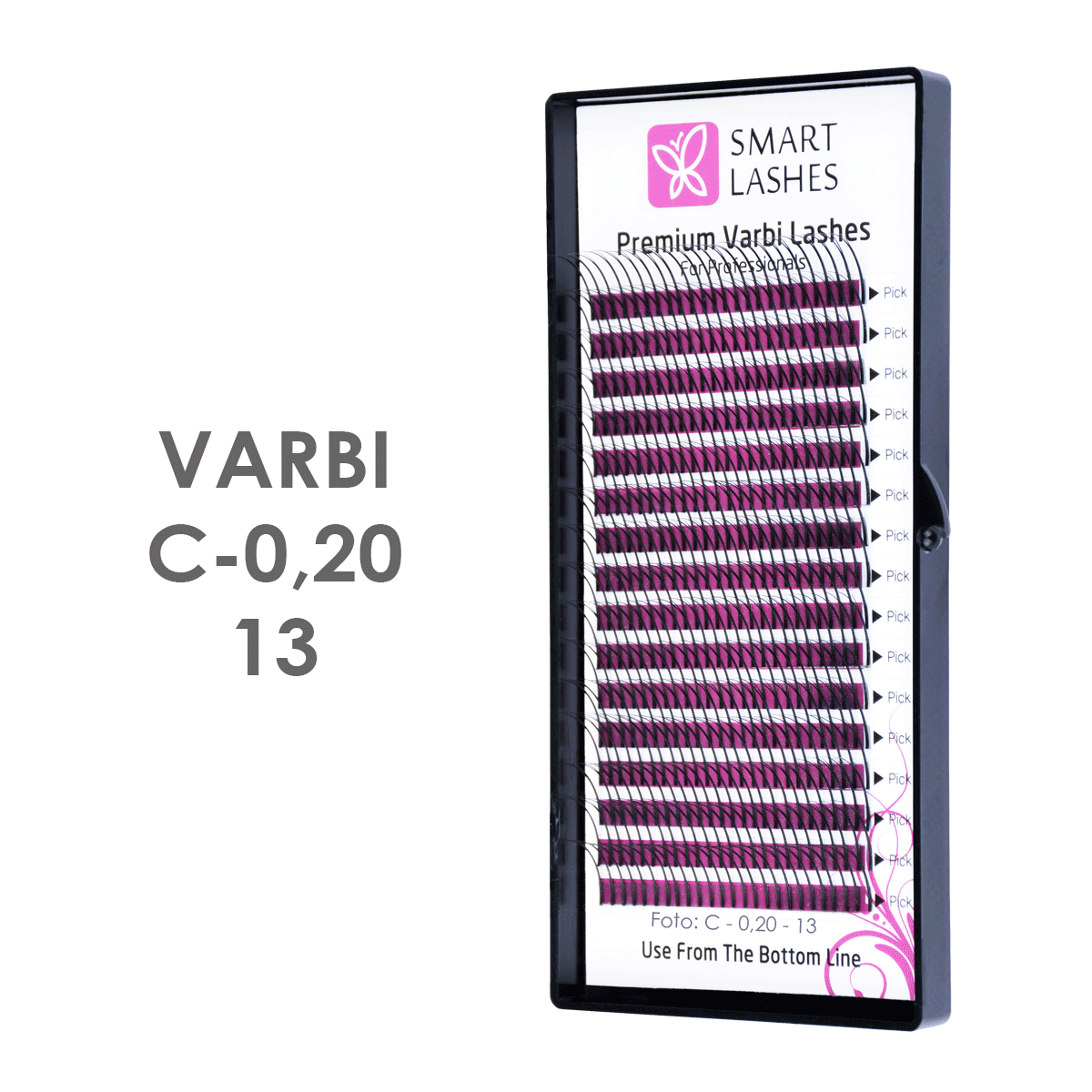 Varbi fransar - C - 0,20 mm x 13 mm - 16 linjer | Smart Lashes