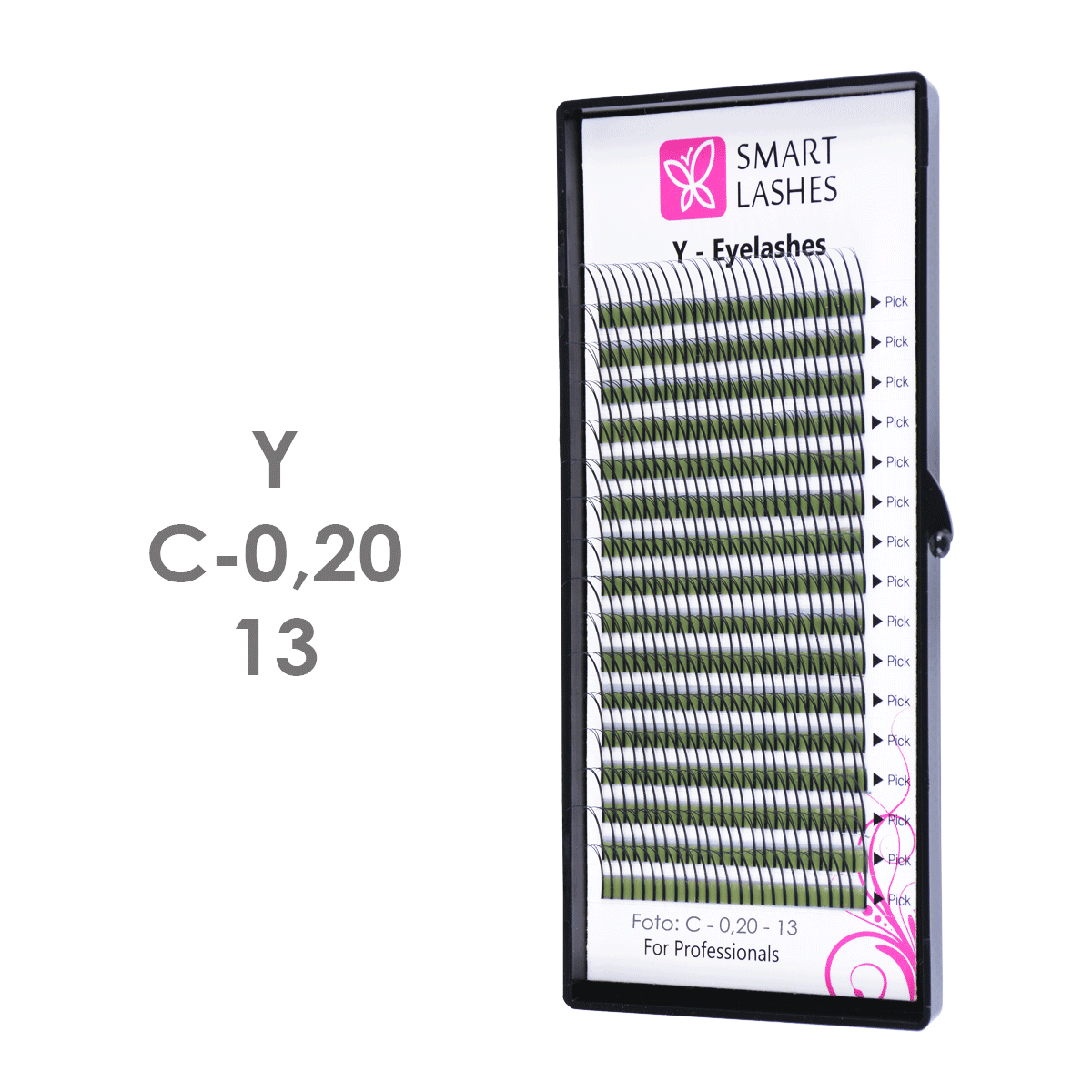 Y-fransar - C - 0,20 mm x 13 mm - 16 linjer | Smart Lashes